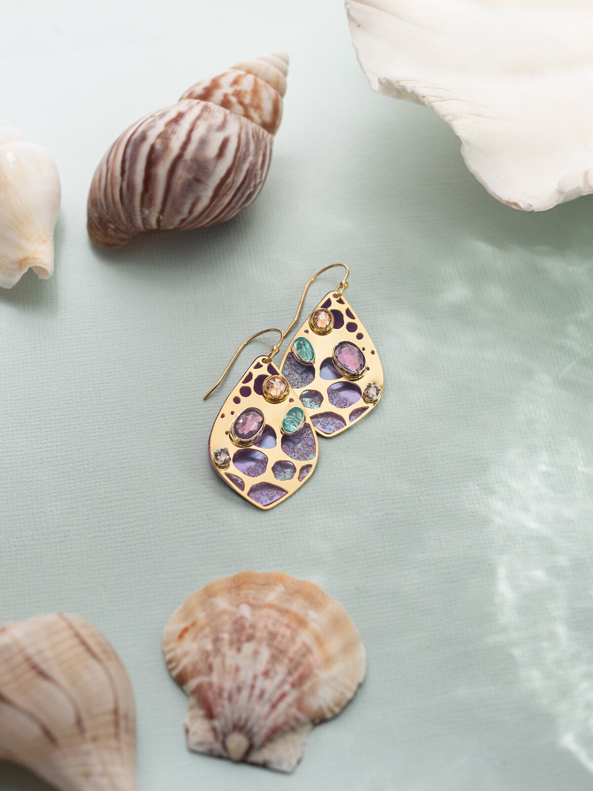 Holly Yashi Seashore Dreams Earrings - Purple Depths    