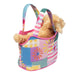 Patchwork Floral Sassy Pet Sak with Golden Retriever