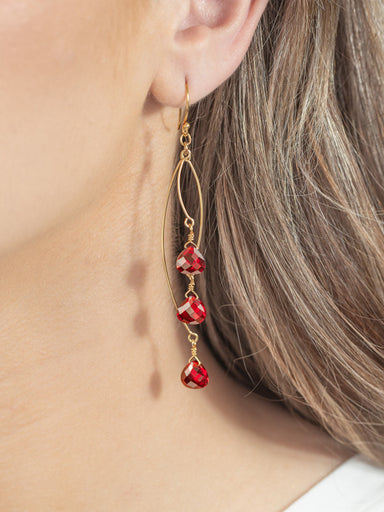 Holly Yashi Falling Star Earrings - Plum    