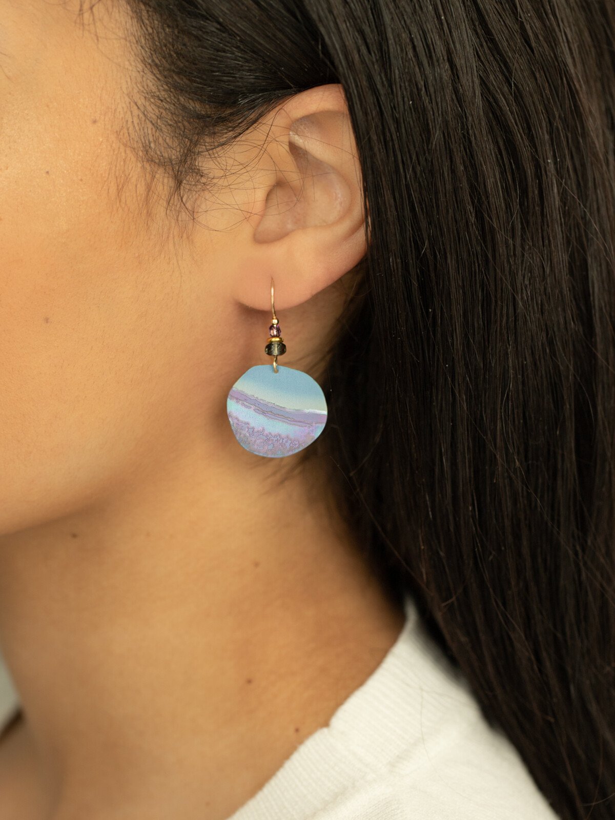 Holly Yashi Rip Tide Earrings - Peach Sunset    