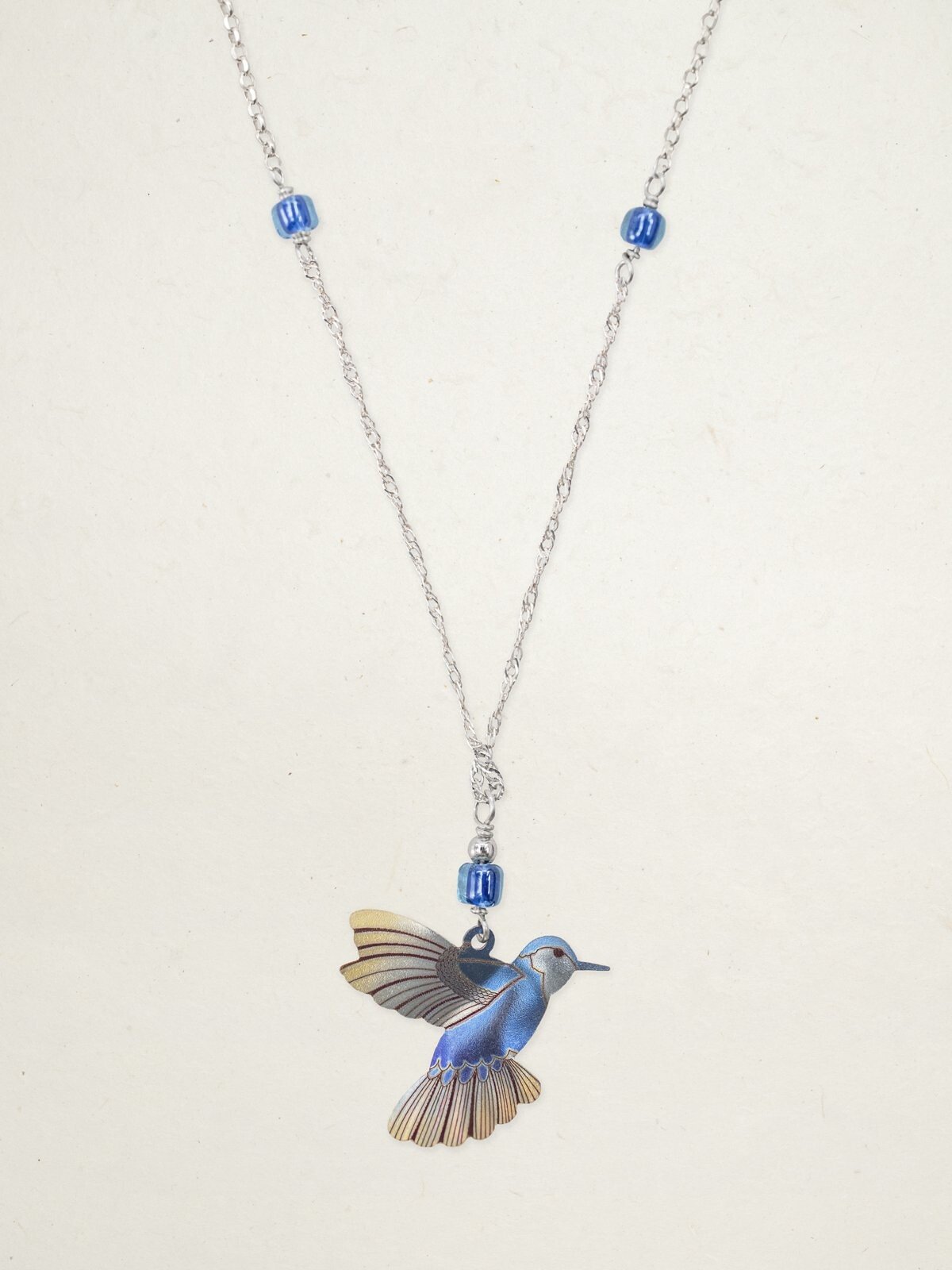 Holly Yashi Picaflor Pendant Necklace - Blue Radiance    