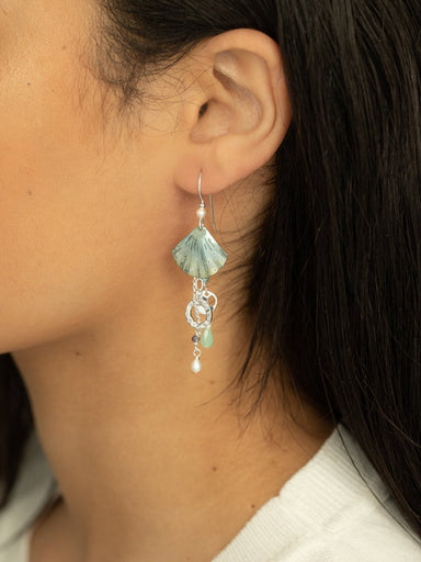 Holly Yashi Seashore Treasure Earrings - Sage/Silver    
