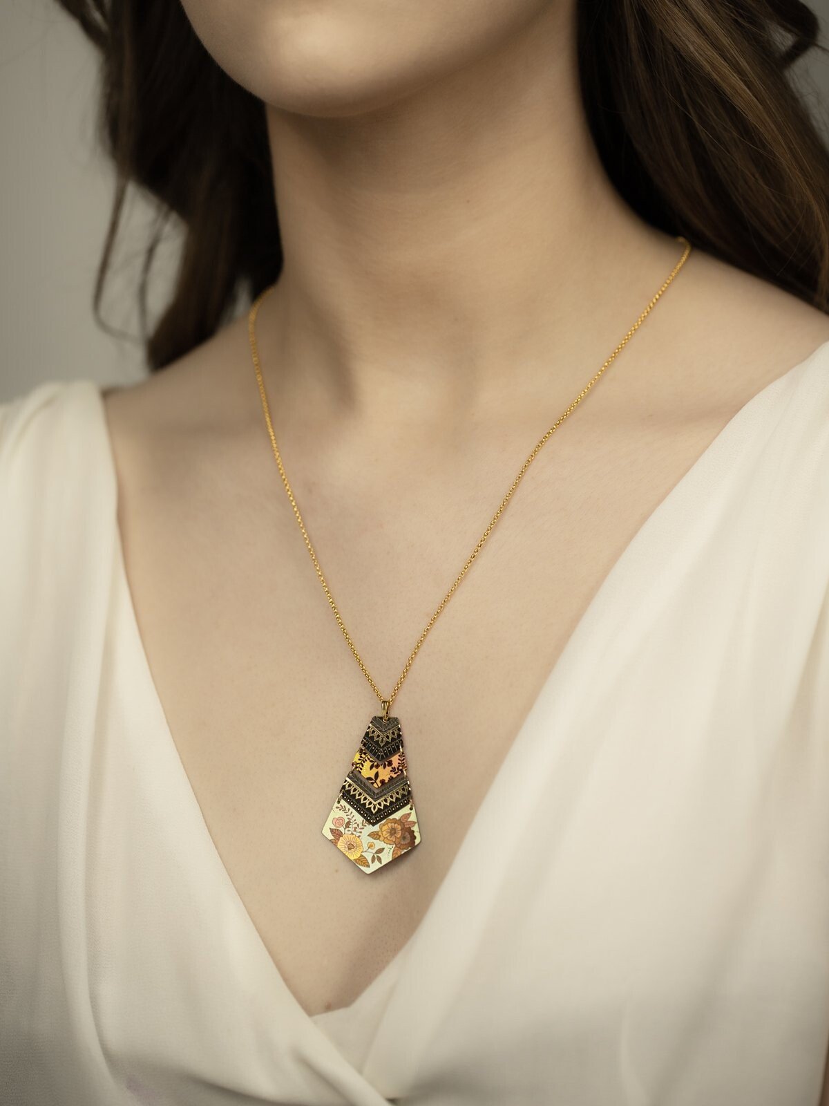 Holly Yashi Avant Garden Pendant Necklace - Sage Mist    