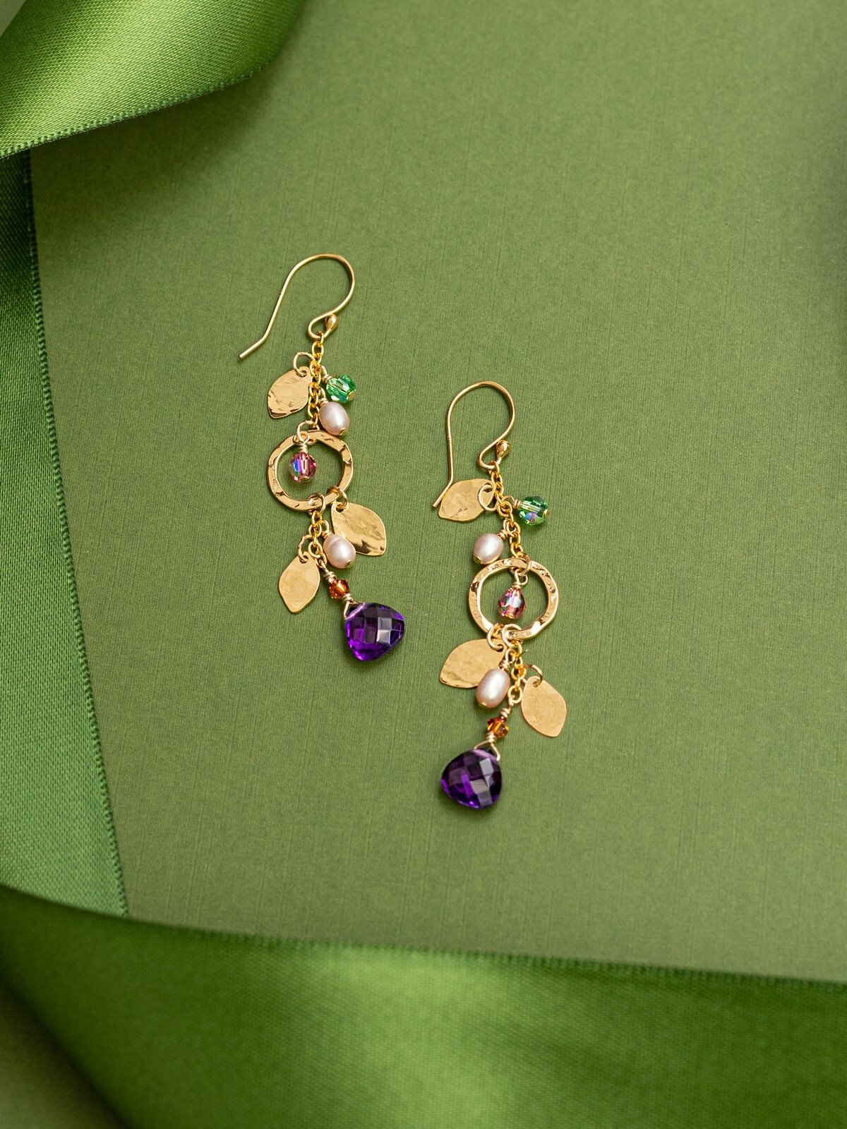 Holly Yashi Fairy Garden Drop Earrings - Tropic Punch    