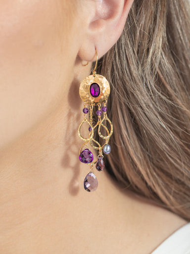 Holly Yashi Moonlight Sparkle Earrings - Plum    