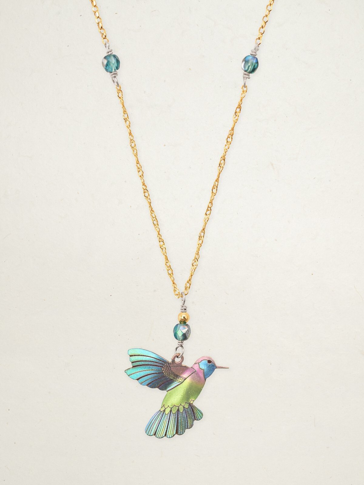 Holly Yashi Picaflor Pendant Necklace - Island Green    
