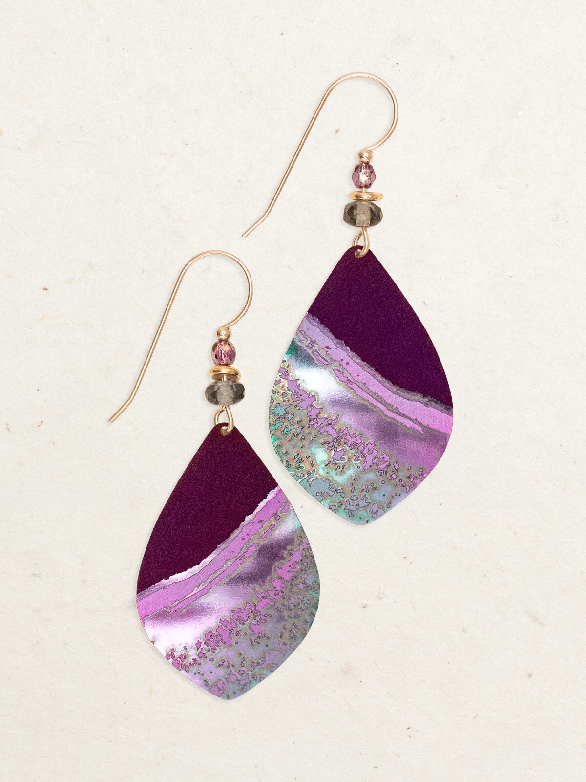 Holly Yashi Shorebreak Earrings - Purple Depths    
