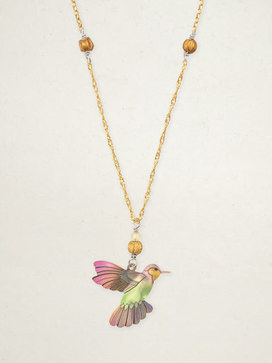 Holly Yashi Picaflor Pendant Necklace - Living Coral    