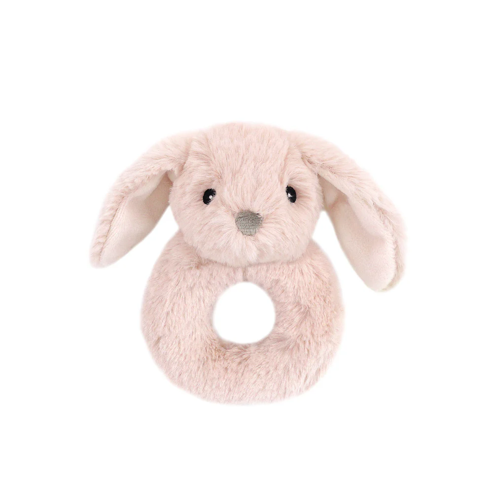 Mon Ami Bunny Fur Rattle - Pink