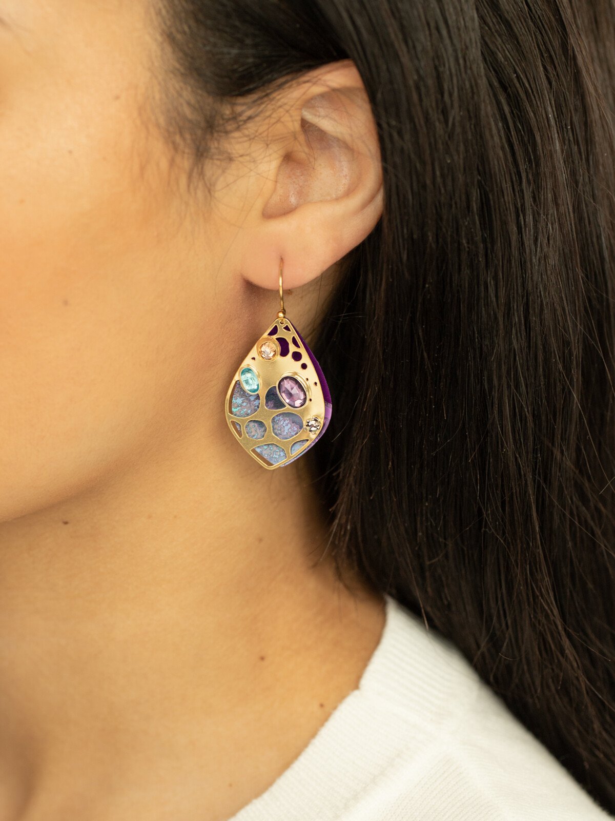 Holly Yashi Seashore Dreams Earrings - Purple Depths    