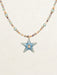 Holly Yashi Carmel Beaded Necklace - Seashore Blue    