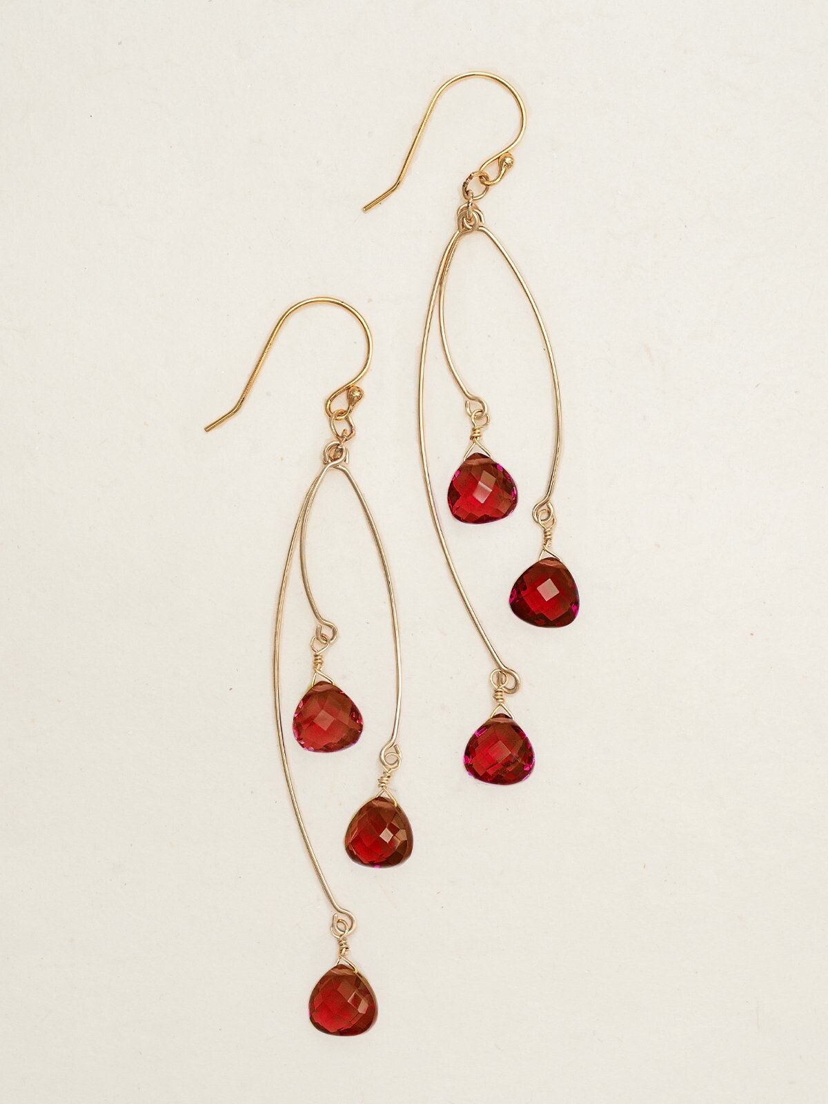 Holly Yashi Falling Star Earrings - Scarlet    