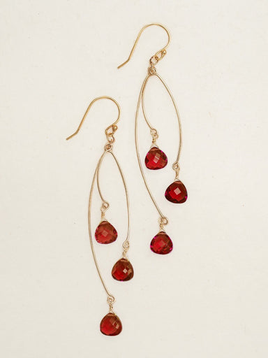 Holly Yashi Falling Star Earrings - Scarlet    