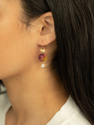 Holly Yashi Coral Reef Earrings - Blue/Gold    