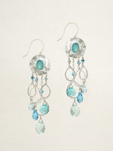 Holly Yashi Moonlight Sparkle Earrings - Teal    