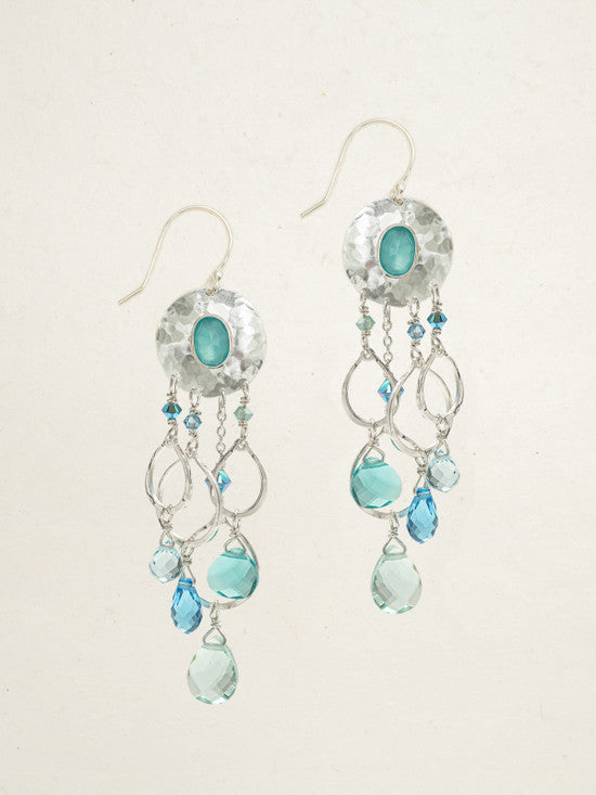 Holly Yashi Moonlight Sparkle Earrings - Teal    
