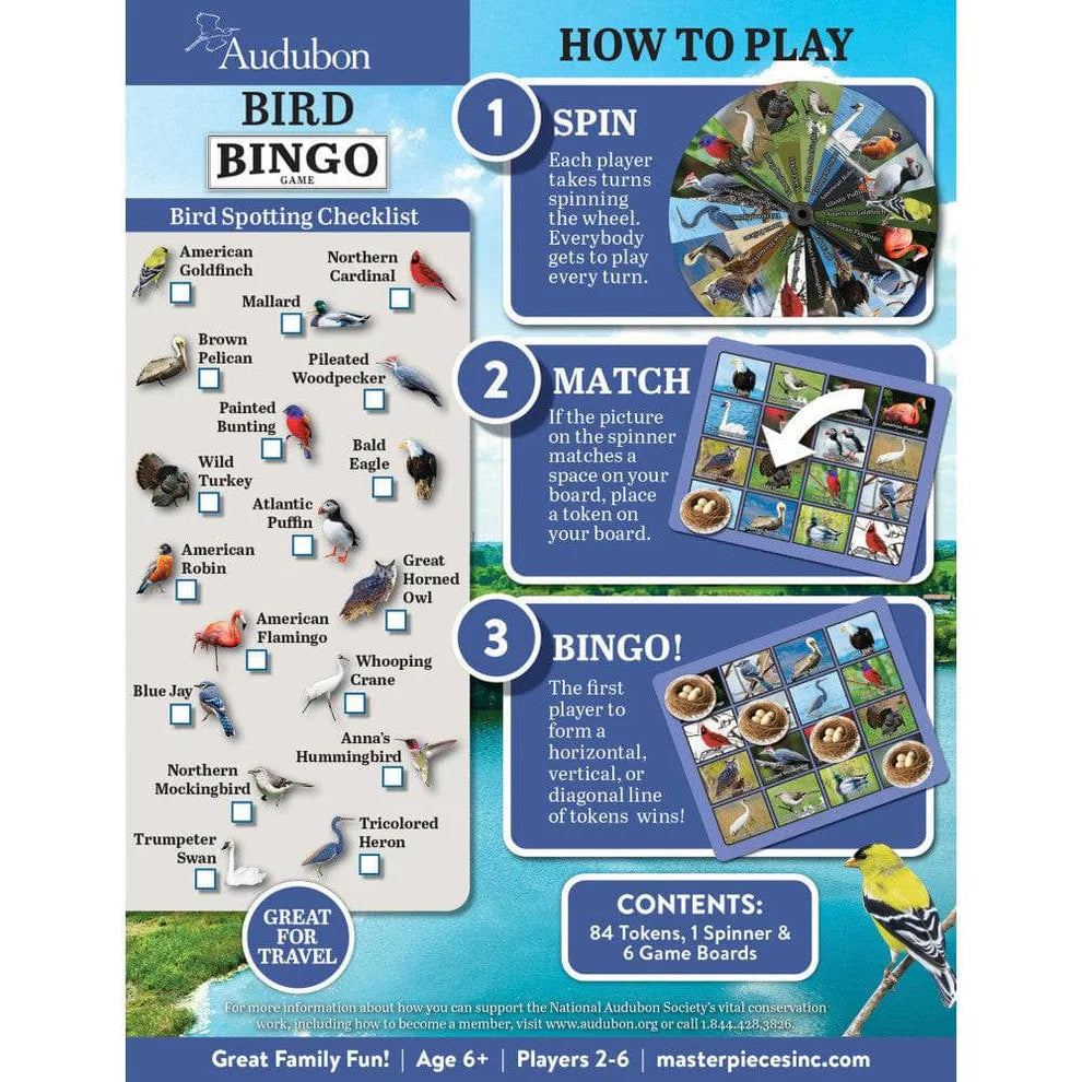 MSTR Audubon Bird Bingo Game