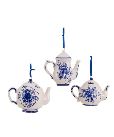 Blue and White Teapot Ornament (Single) - Random Style