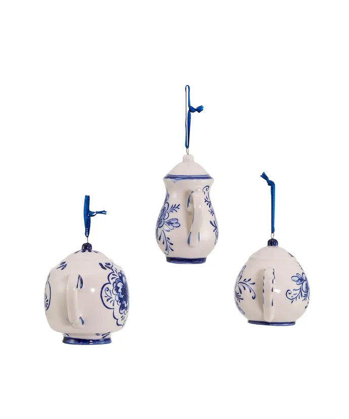 Blue and White Teapot Ornament (Single) - Random Style