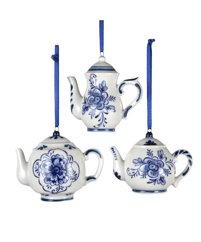 Blue and White Teapot Ornament (Single) - Random Style