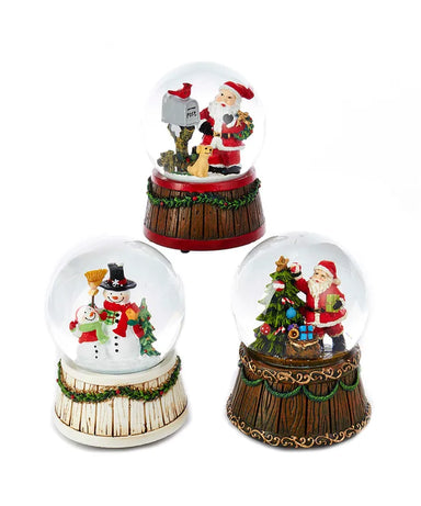 Santa and Snowmen Musical 100MM Water Globe (Single) - Random Style