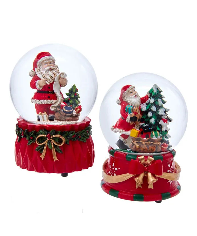 Santa with List Or Tree 100mm Water Globe (Single) - Random Style