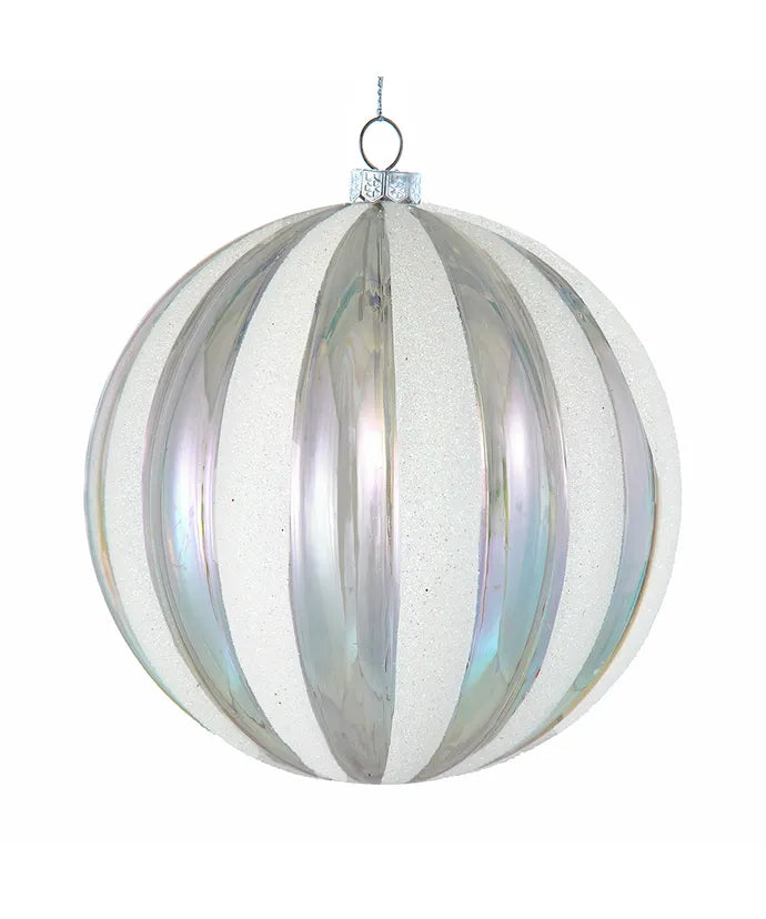 Iridescent Glitter Ball Ornament - 100mm
