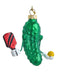 Glass Pickleball Pickle Ornament