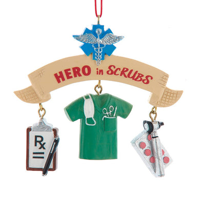 Hero In Scrubs Dangle Ornament