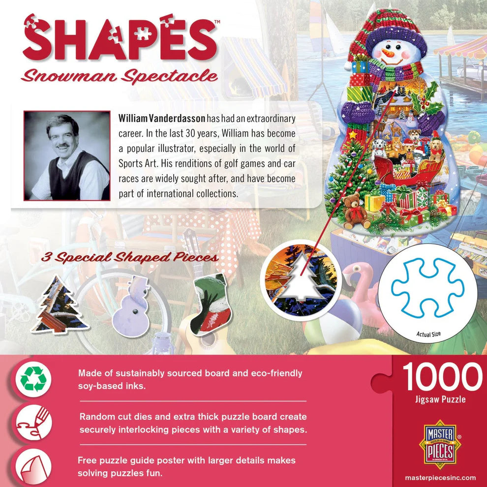 Snowman Spectacle Shapes 1000 Piece Puzzle