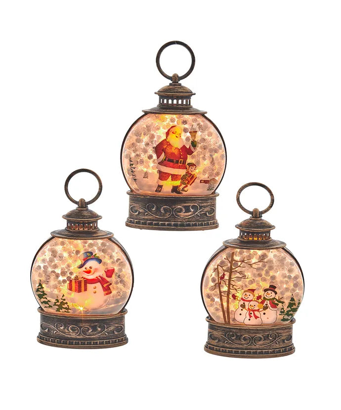 Santa & Snowman LED Water Lantern (Single) - Random Style