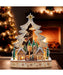 LED Wooden Christmas Tree Village