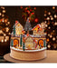 LED Wooden Musical Santa Christmas Village