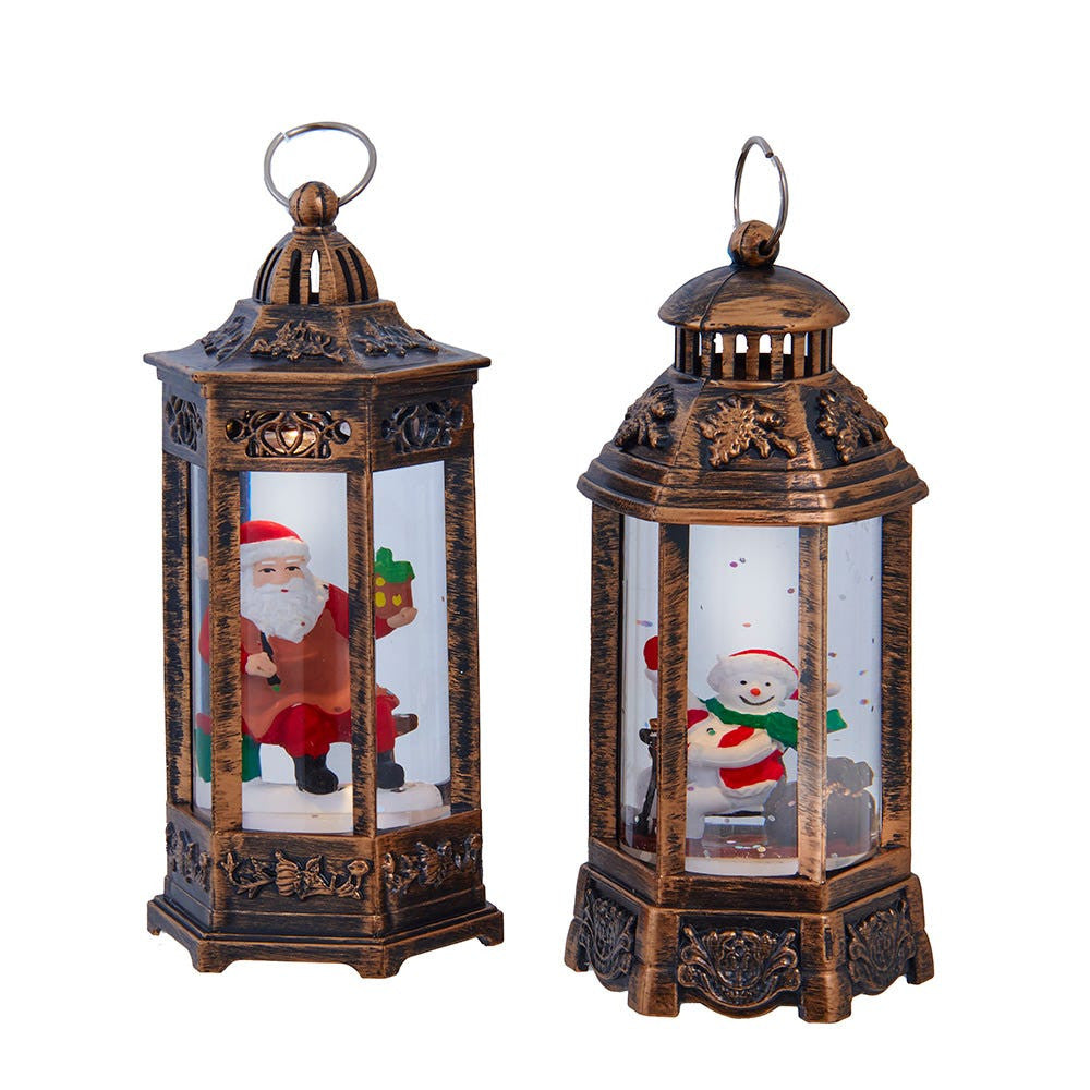 Santa or Snowman LED Water Lantern (Single) - Random Style