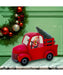 Santa in a Truck LED Water Lantern