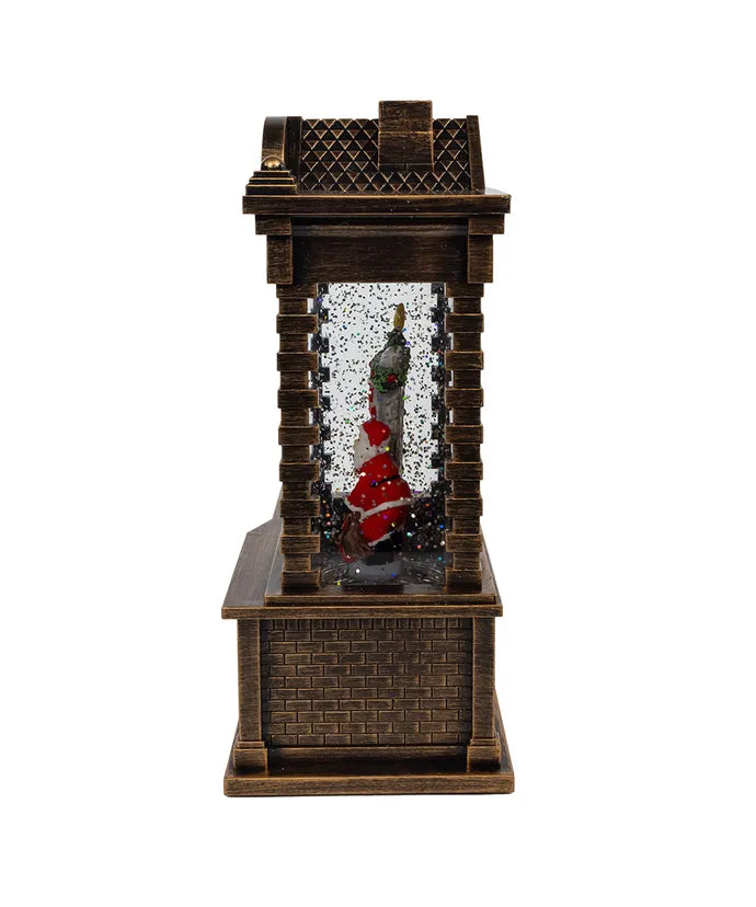 LED Water Lantern Santa with Fireplace