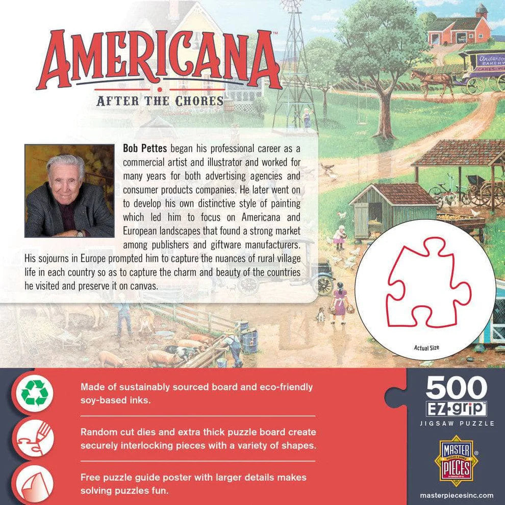 After The Chores 500 Piece Americana Puzzle