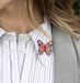 Mariposa Butterfly Brooch - Living Coral