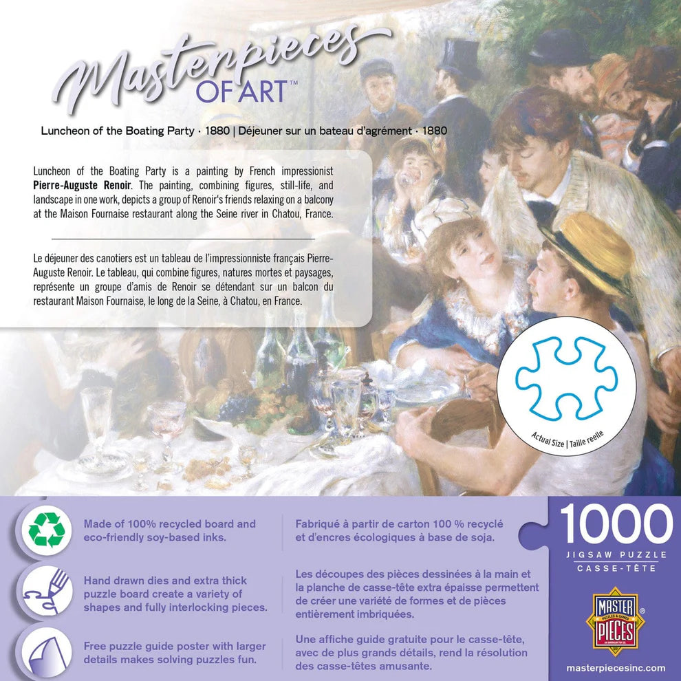 Luncheon Of The Boating Party 1000 Piece Renoir Masterpieces of Art Puzzle