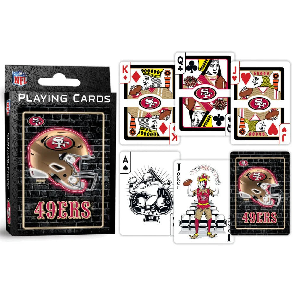 San Francisco 49ers NFL Neon Playing Cards