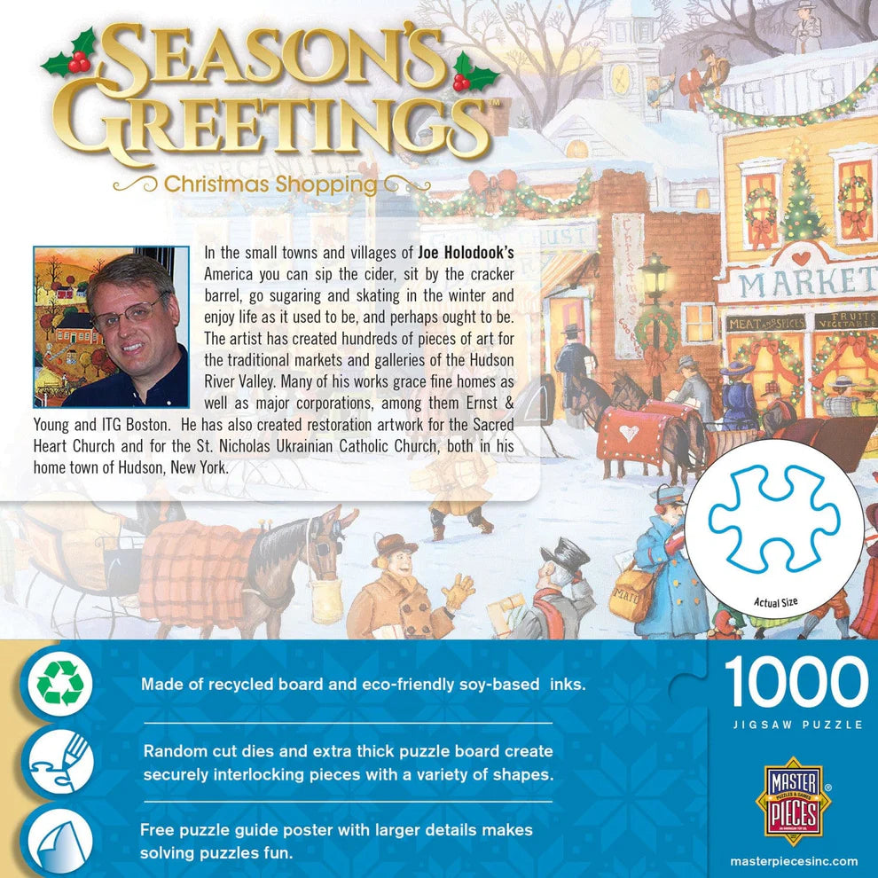 Christmas Shopping 1000 Piece Season's Greetings Puzzle