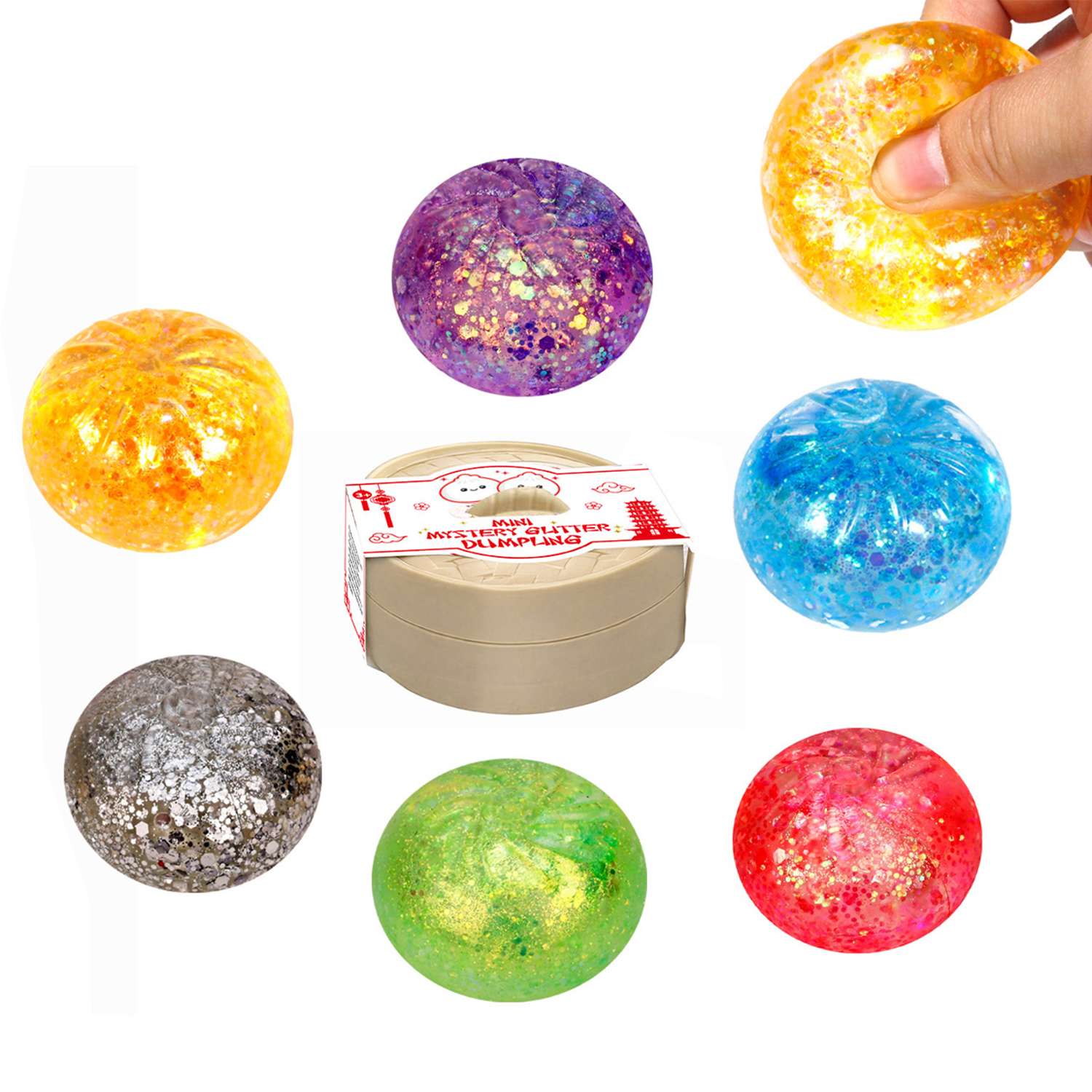 Mini Mystery Glitter Dumpling (Single) - Random Color