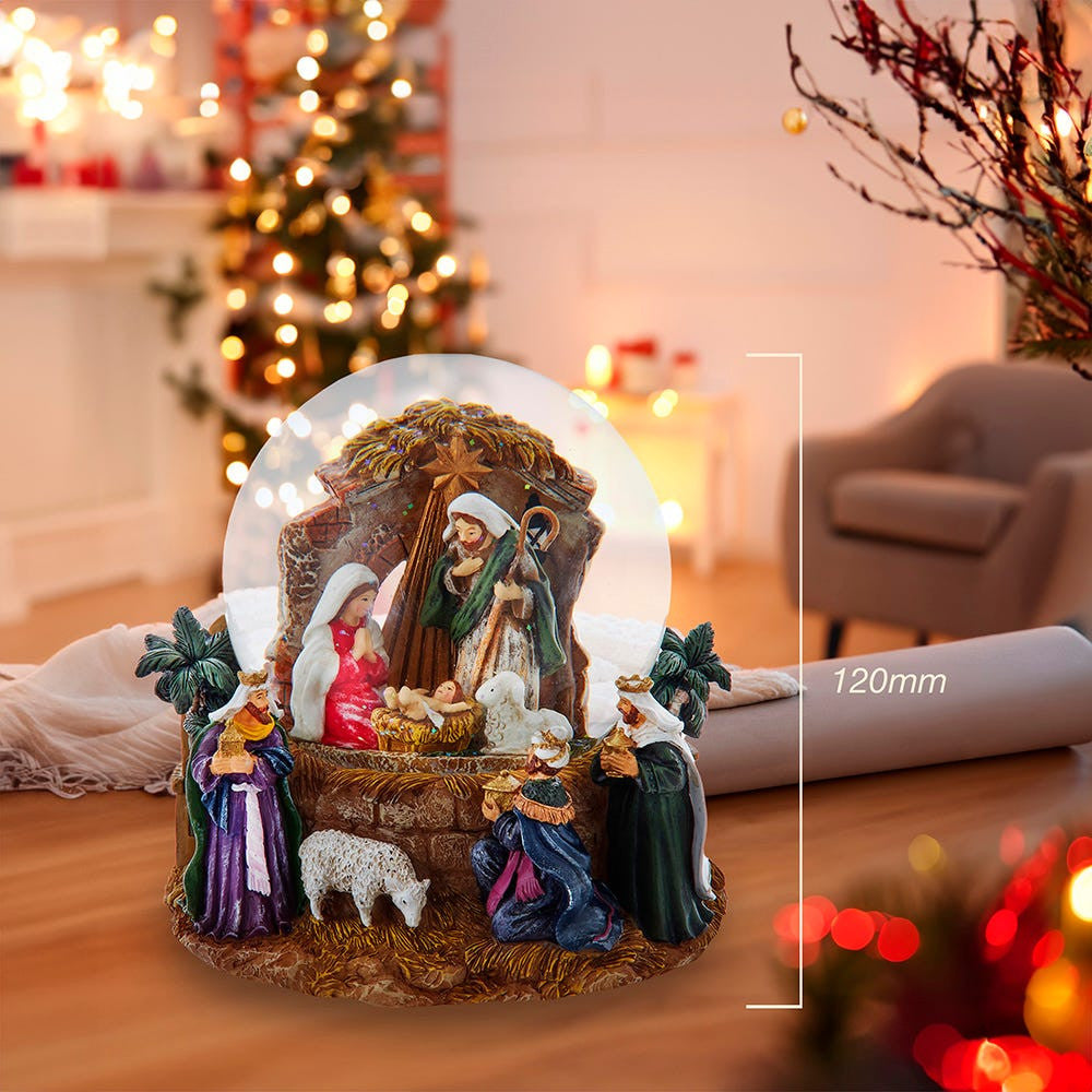 Musical Nativity 120MM Water Globe