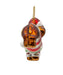 Glass Sweater Dachshund Ornament