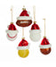 Glass Sports Ball With Santa Hat Ornament (Single) - Random Sport