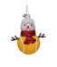 Glass Tennis Snowman Ornament