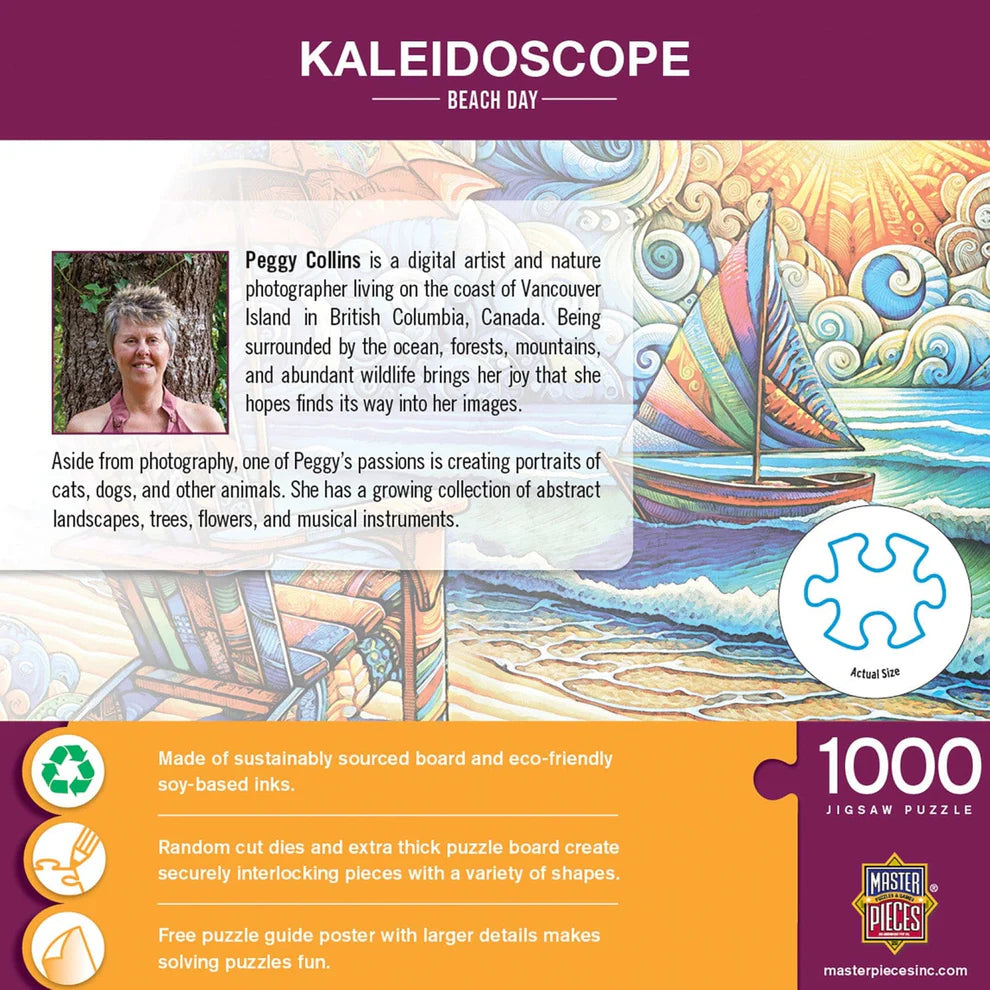 Kaleidoscope Beach Day 1000 Piece Puzzle