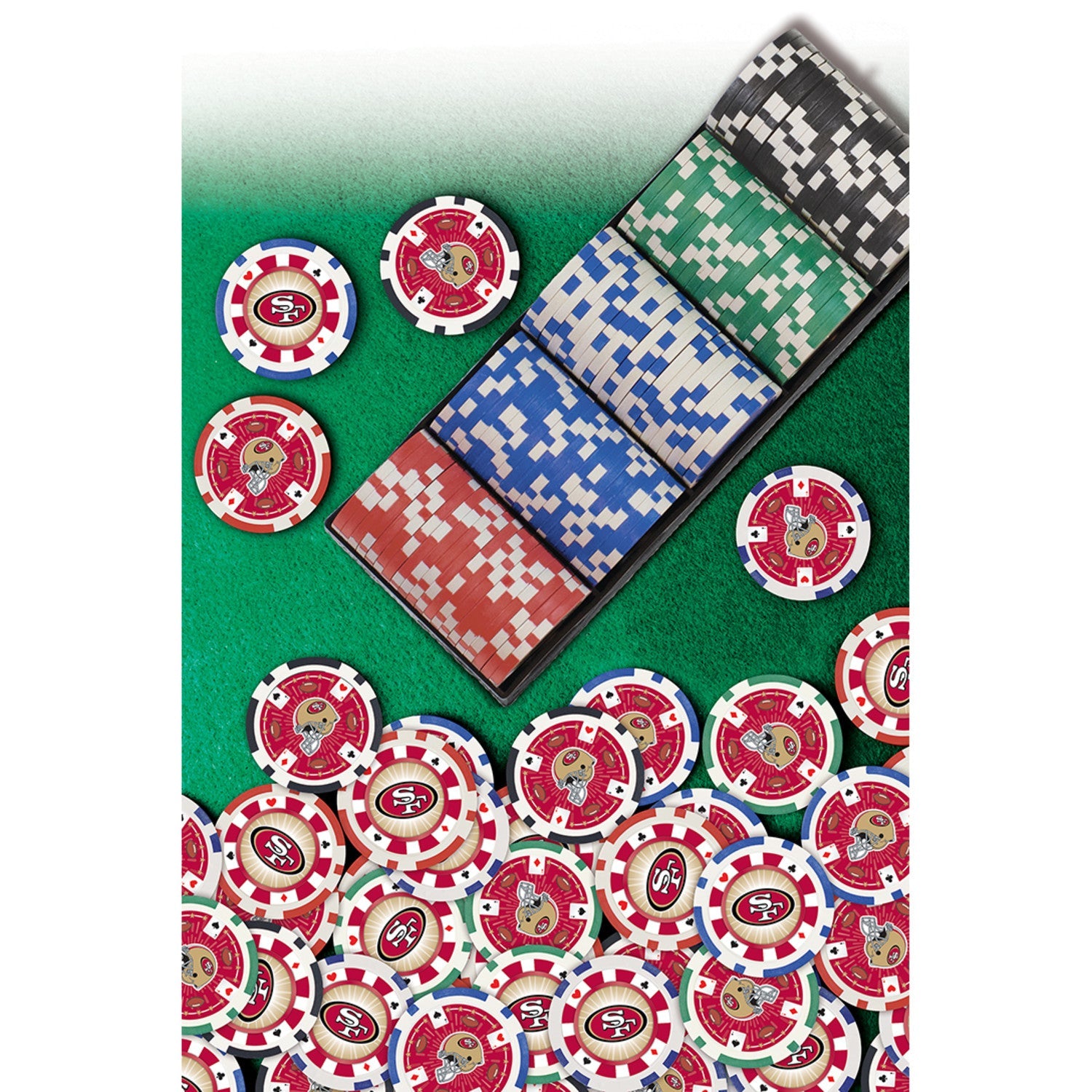 San Francisco 49ers 100 Poker Chips - 11.5gm    