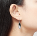 Boma Oval Dangle Earrings - Onyx and Mother of Pearl