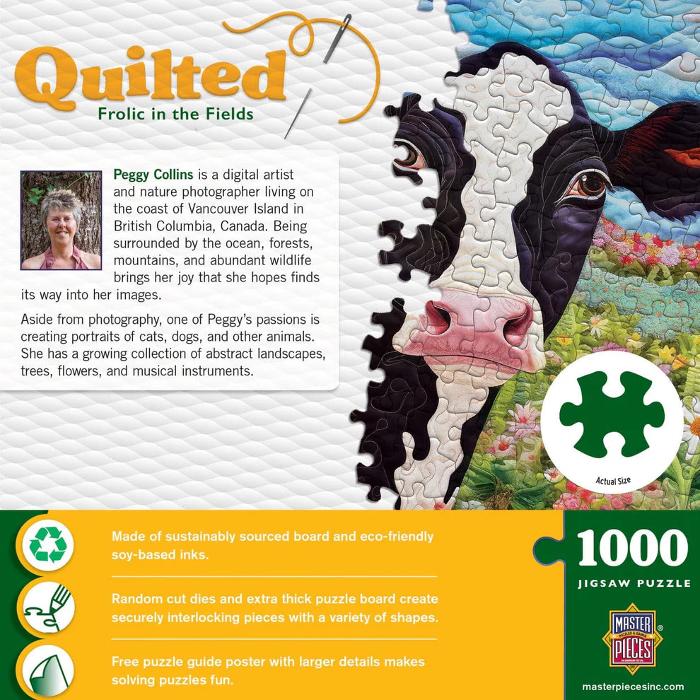 Quilted Frolic In The Field 1000 Piece Puzzle